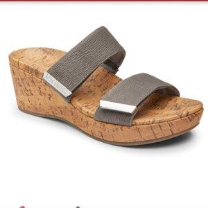 NEW VIONIC | Atlantic Pepper cork Sandals Wedges  Gray Sz 10